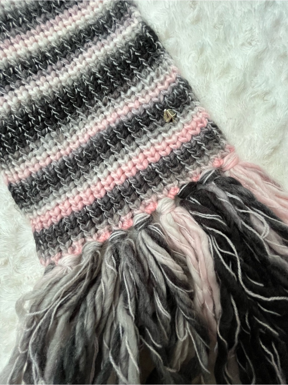 Kate Spade Striped Knit Scarf - Picture 2 of 5